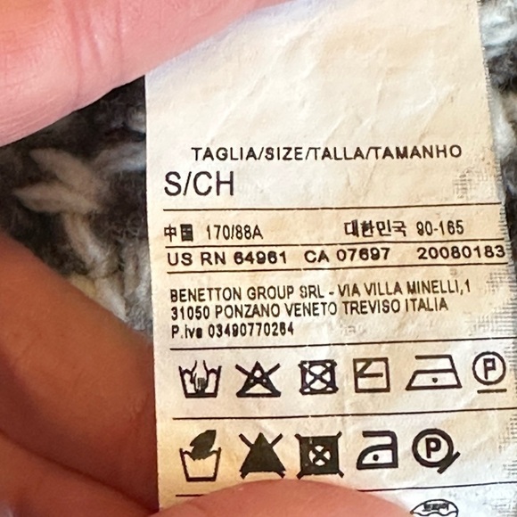 United Colors of Benetton | Vintage Striped Fisherman Wool Blend Sweater, Size S - Picture 5 of 8